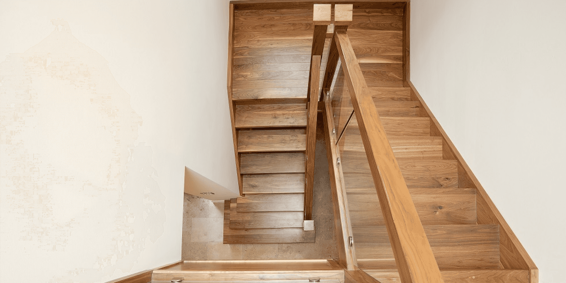 Stairs overhead view of attic stairs