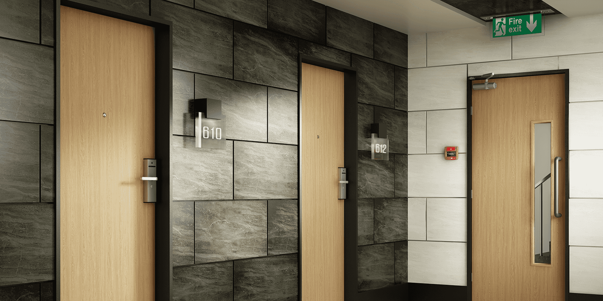 fire doors in corridor