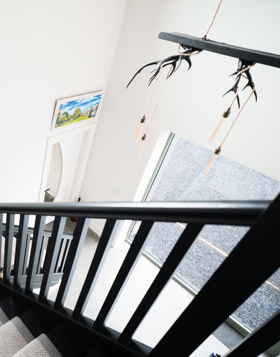 softwood stairs with plain square softwood banister 2