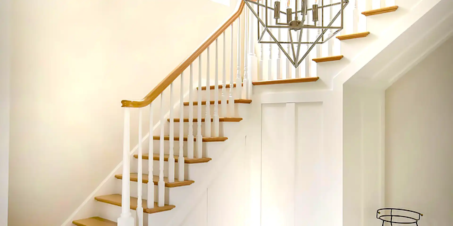 Request A Quote white softwood cut string closed riser stairs